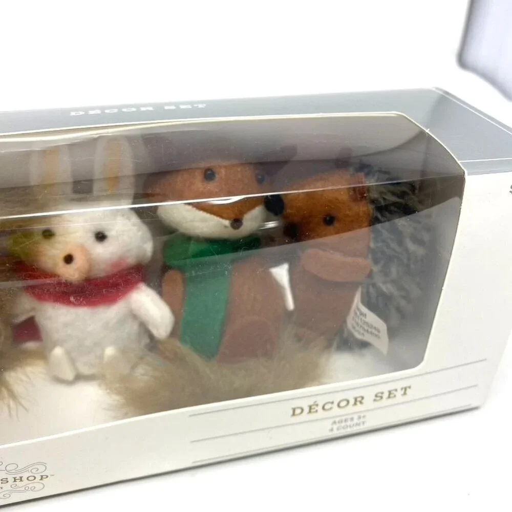 Target 4pc Felt Woodland Animal Christmas Figurine Set Wondershop™ Holiday Decor